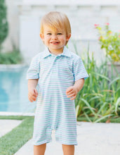 Load image into Gallery viewer, Seaside Stripe Michael Polo Romper by Jellybean
