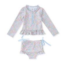 Load image into Gallery viewer, Sweet Floral 2 Piece Rashgaurd Swim by Swoon Kids
