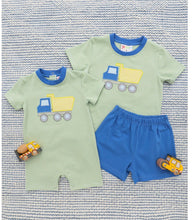 Load image into Gallery viewer, Dump Truck Romper by Jellybean
