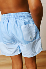 Load image into Gallery viewer, Blue on Blue Swim Trunks by Swoon Kids
