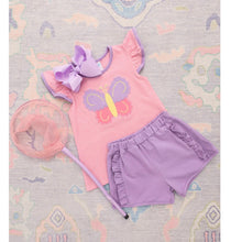 Load image into Gallery viewer, Butterfly Kisses Ruffle Short Set by Jellybean
