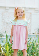 Load image into Gallery viewer, French Knot Bow Scallop Dress by Jellybean
