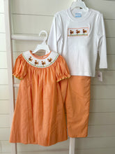 Load image into Gallery viewer, Orange Turkey Bishop Dress by Petit Bebe
