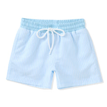Load image into Gallery viewer, Baby Blue Stripe Swim Trunks by Swoon Kids
