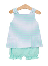 Load image into Gallery viewer, Seaside Stripe Margo Bloomer Set by Jellybean
