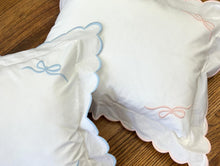 Load image into Gallery viewer, Scalloped Bow Detail 12x16” Pillow (Comes with Insert)
