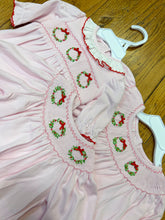 Load image into Gallery viewer, Pink Holiday Wreath Gown by Petit Bebe
