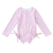 Load image into Gallery viewer, Ribbons and Bows LS Rashgaurd Swim by Swoon Kids
