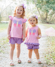 Load image into Gallery viewer, Butterfly Kisses Ruffle Short Set by Jellybean
