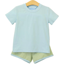 Load image into Gallery viewer, Green Stripe Thomas Short Set by Trotter St
