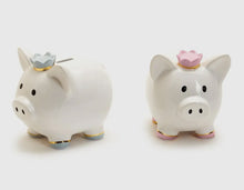 Load image into Gallery viewer, Gold (Pink + Blue) Crown Piggy Bank
