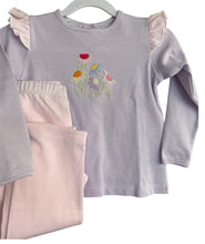 Load image into Gallery viewer, Rainbow Blooms Pant Set by Squiggles
