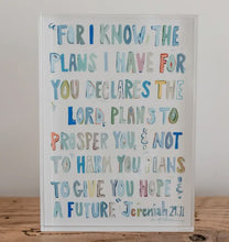 Load image into Gallery viewer, Jeremiah 29:11 “For I Know The Plans I Have For You” Acrylic Block by Chelsea McShane Art
