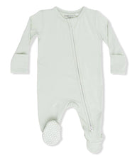 Load image into Gallery viewer, Solid Bok Choy 2 Way Zipper Footie by Angel Dear
