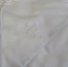 Load image into Gallery viewer, White Embroidered Cross Christening Thin Blanket
