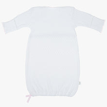 Load image into Gallery viewer, WhiteGown w/Pink Trim Bow by Paty
