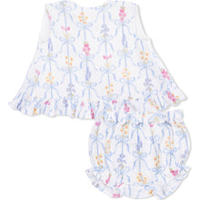 Load image into Gallery viewer, Ribbon Bouquets Ruffle Back Top and Bloomer by Angel Dear
