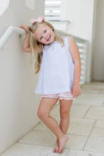 Load image into Gallery viewer, Lottie Bloomer/Banded Set Blue Floral Scallop by James &amp; Lottie
