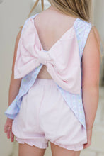 Load image into Gallery viewer, Lottie Bloomer/Banded Set Blue Floral Scallop by James &amp; Lottie

