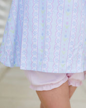 Load image into Gallery viewer, Lottie Bloomer/Banded Set Blue Floral Scallop by James &amp; Lottie
