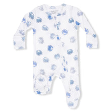 Load image into Gallery viewer, Blue Crabs 2 Way Zipper Footie by Angel Dear
