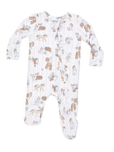 Load image into Gallery viewer, Cowboy Nursery 2 Way Zipper Footie by Angel Dear
