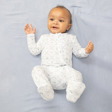 Load image into Gallery viewer, Golf Trellis Blue 2 Way Zipper Footie by Angel Dear
