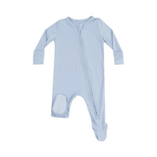 Load image into Gallery viewer, Solid Blue Fog 2 Way Zipper Footie by Angel Dear
