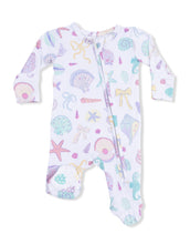 Load image into Gallery viewer, Beach Days 2 Way Ruffle Back Zipper Footie by Angel Dear
