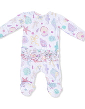 Load image into Gallery viewer, Beach Days 2 Way Ruffle Back Zipper Footie by Angel Dear
