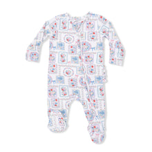 Load image into Gallery viewer, Julep's Floral Patchwork 2 Way Ruffle Back Zipper Footie by Angel Dear

