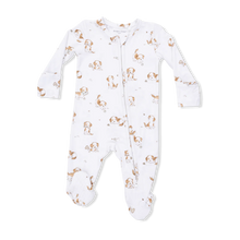 Load image into Gallery viewer, Explorer Puppy 2 Way Zipper Footie by Angel Dear
