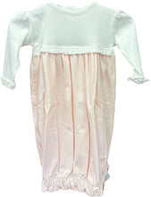 Load image into Gallery viewer, Pink &amp; White Solid Ruffle Gown by Squiggles
