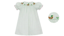 Load image into Gallery viewer, Mallard Duck Green Knit Stripe Bishop by Petit Bebe
