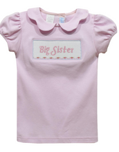 Load image into Gallery viewer, Big Sister Pink Smocked Shirt

