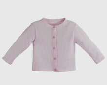 Load image into Gallery viewer, Pink Scalloped Cardigan Sweater
