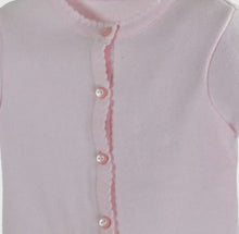Load image into Gallery viewer, Pink Scalloped Cardigan Sweater
