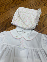 Load image into Gallery viewer, Floral Bunny Diaper Set with Bonnet by Petit Ami
