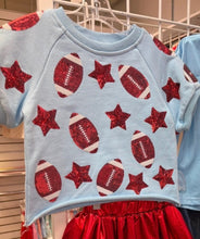 Load image into Gallery viewer, Light Blue Football Top by Belle Cher
