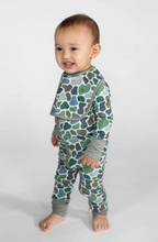 Load image into Gallery viewer, Pebble Camo Zip Convertible Pjs by Goosies
