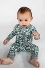 Load image into Gallery viewer, Pebble Camo Zip Convertible Pjs by Goosies
