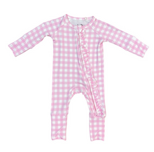 Load image into Gallery viewer, Pink Gingham Bamboo Zippy by Twinkling Star
