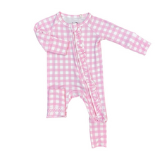 Load image into Gallery viewer, Pink Gingham Bamboo Zippy by Twinkling Star
