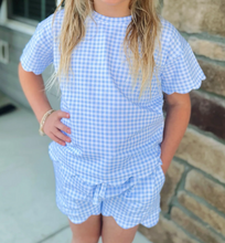 Load image into Gallery viewer, Gingham Scalloped Set (2 Color Options)
