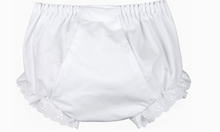 Load image into Gallery viewer, White Double Seated Diaper Cover Panty w/ Eyelet Trim by Zsa Zsa &amp; LoLLi

