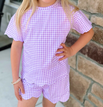 Load image into Gallery viewer, Gingham Scalloped Set (2 Color Options)
