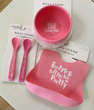 Load image into Gallery viewer, Hello Food I Love You Suction Bowl
